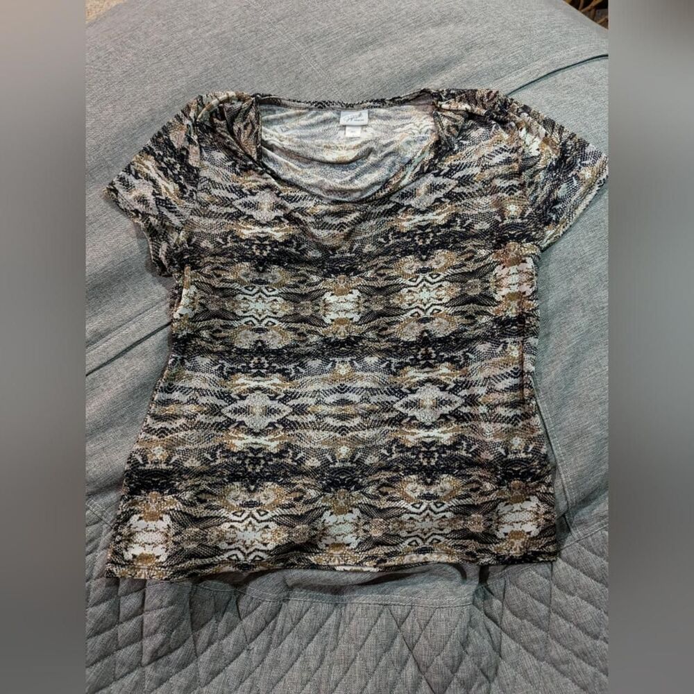 Jaclyn-smith Women's Brown and Black Blouse